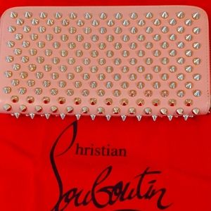 COPY - Pink spiked Christian Louboutin wallet